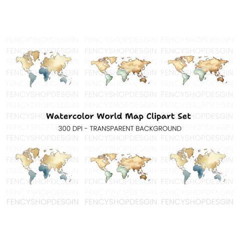 World Map Clipart Bundle