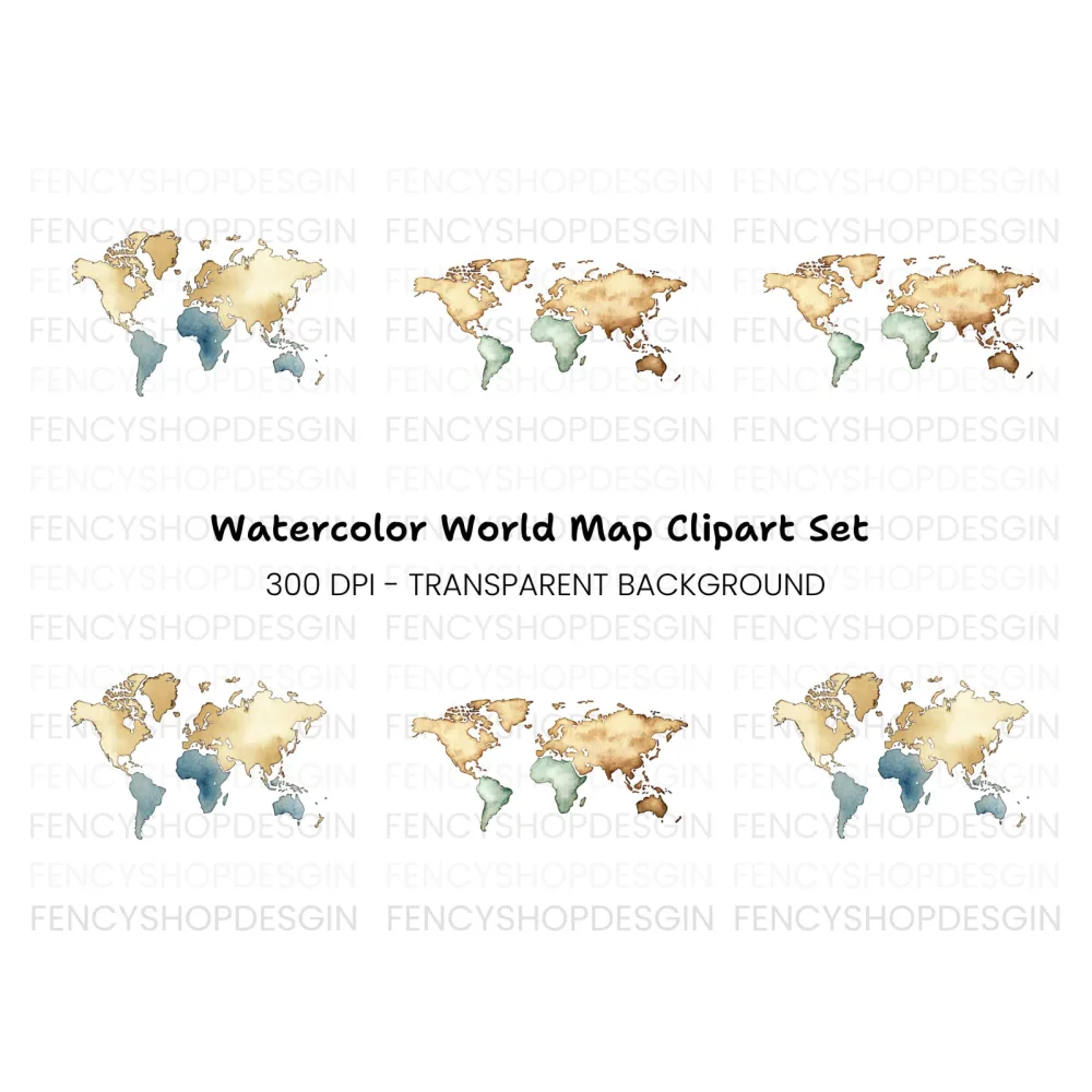World Map Clipart Bundle