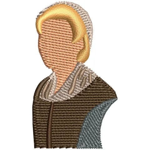 Lady Of Golden Embroidery Design
