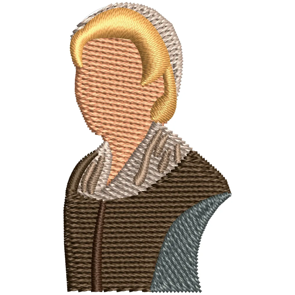 Lady Of Golden Embroidery Design