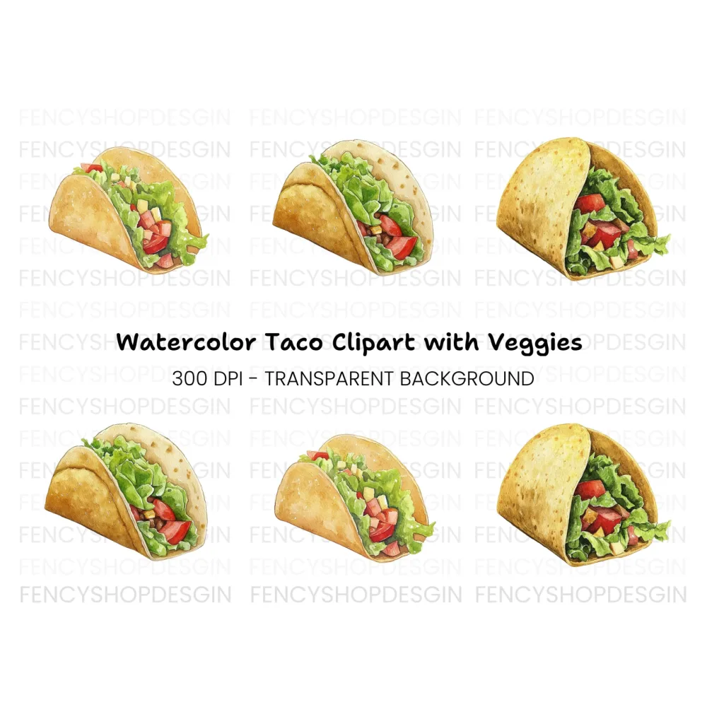 Delicious Tacos Clipart Bundle
