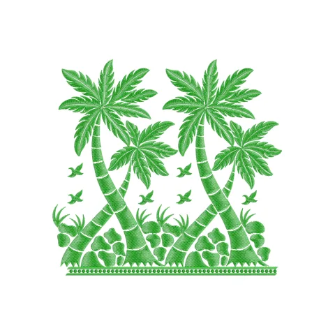 Banana Plants Embroidery Design