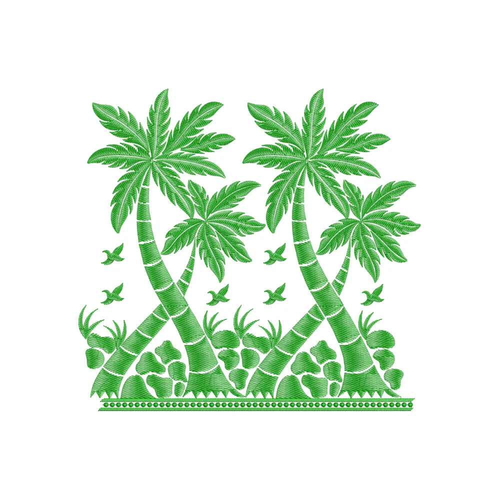 Banana Plants Embroidery Design