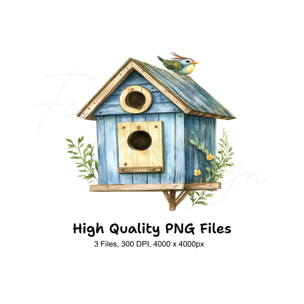 Birdhouses Clipart Bundle