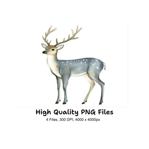 Spotted Deer Clipart Bundle
