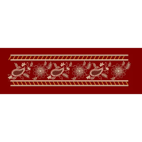 Crimson Paisley Bloom Embroidery Design
