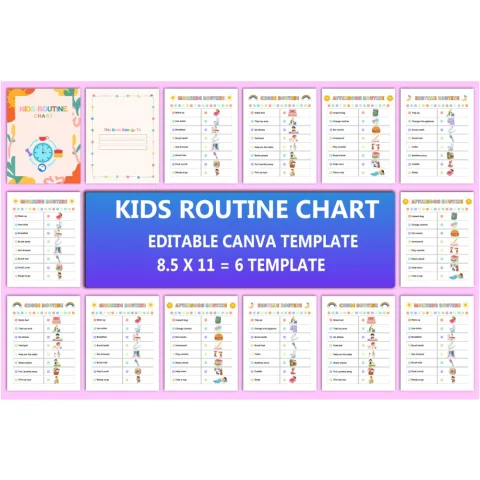 Kids Routine Chart Planner