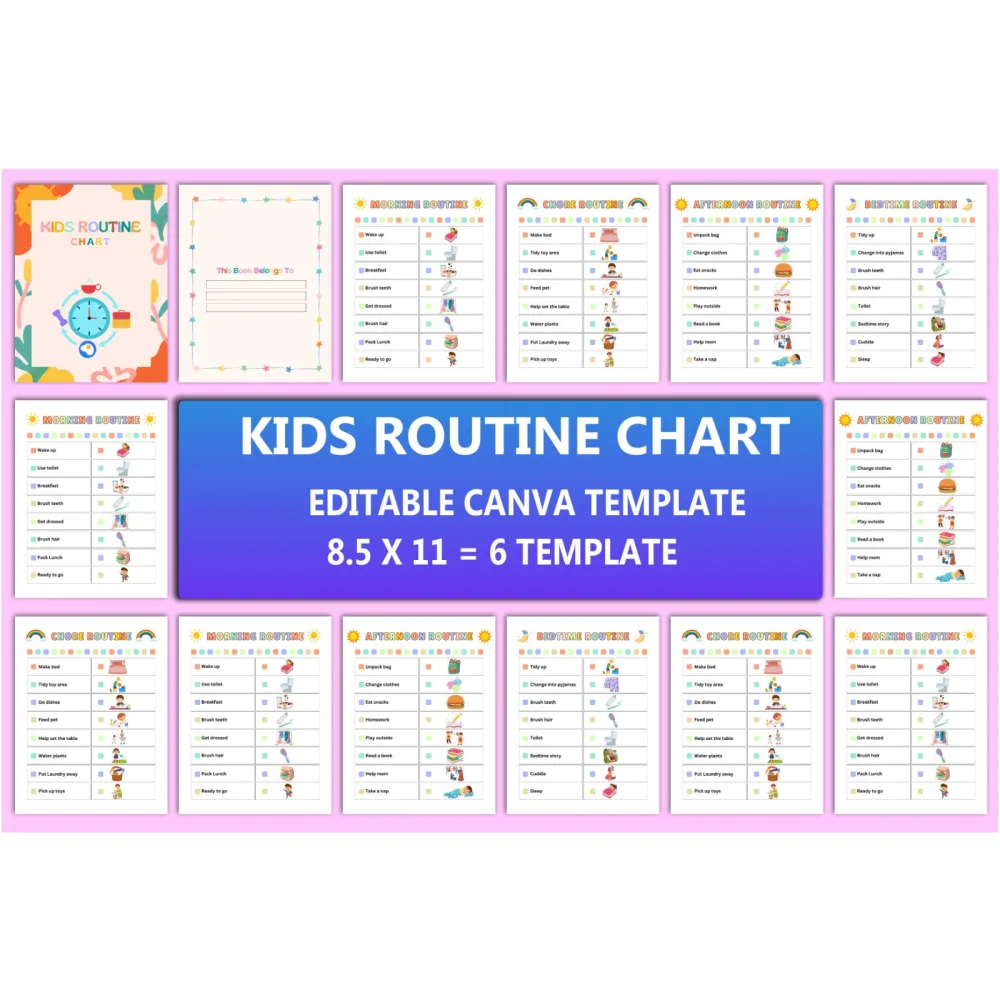 Kids Routine Chart Planner