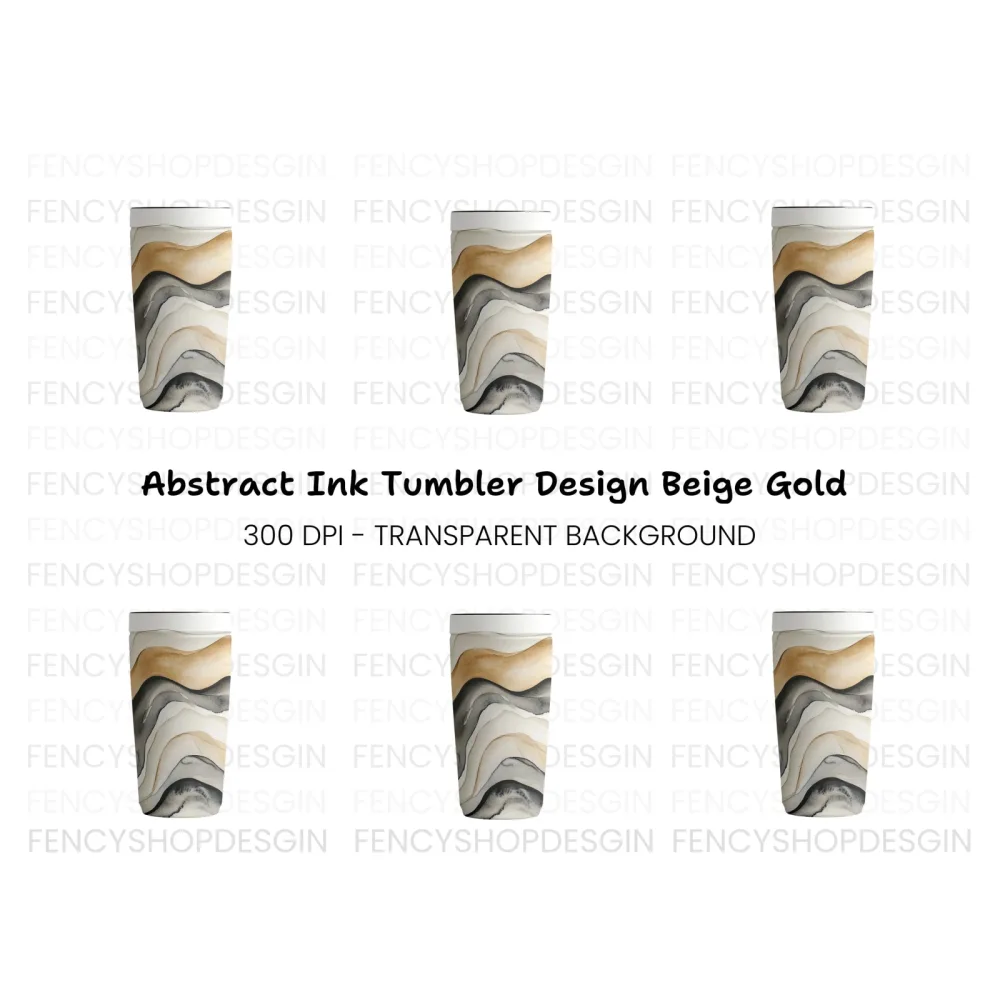 Abstract Wavy Pattern Tumbler Clipart Bundle
