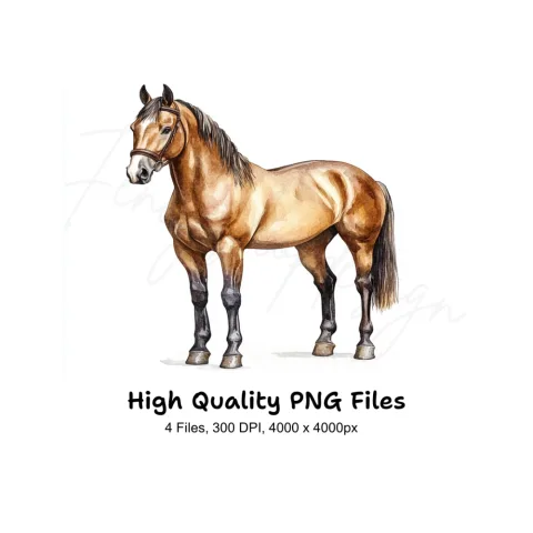 Elegant Horse Breeds Clipart Bundle