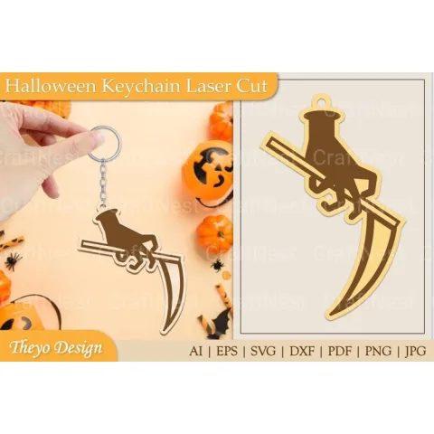 Halloween Keychain SVG Bundle