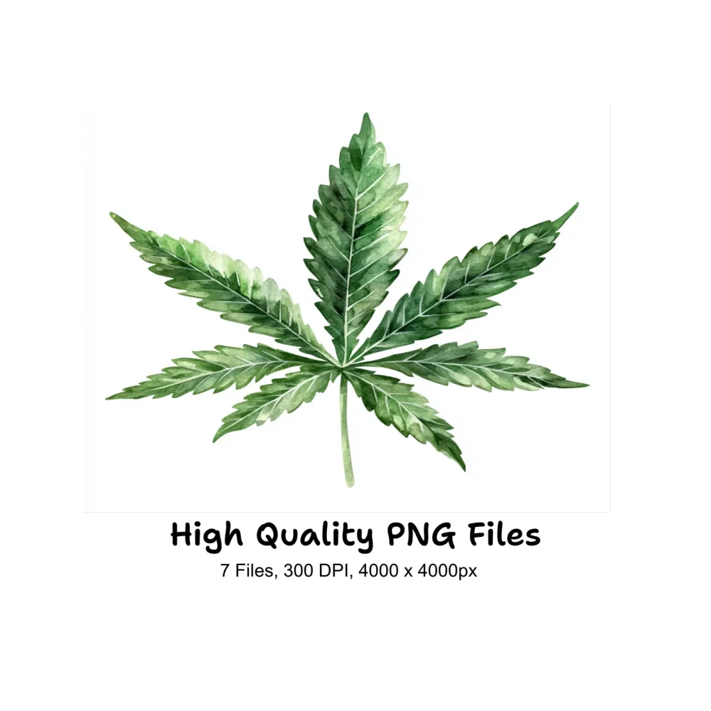 Cannabis Leaves Clipart Bundle