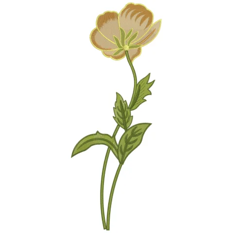 Branch Of Flower Embroidery Design