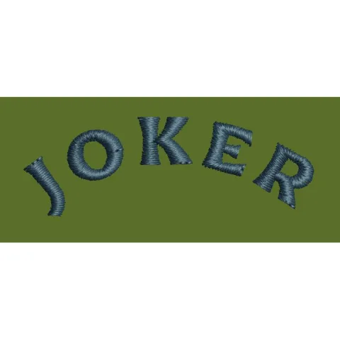Typography Joker Text Embroidery Design