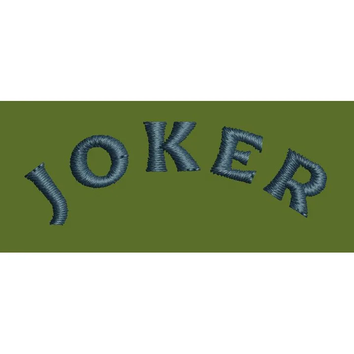 Typography Joker Text Embroidery Design