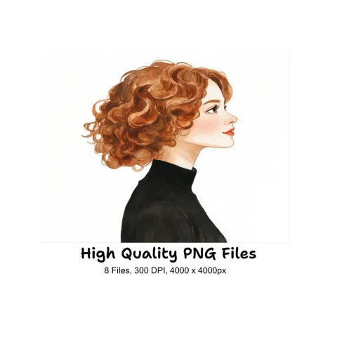 Beautiful Women Portraits Clipart Bundle