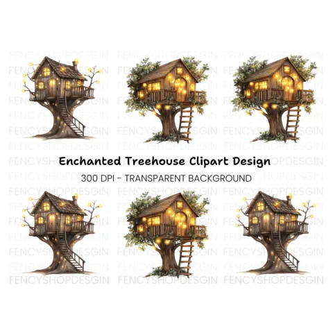 Enchanted Treehouse Clipart Bundle