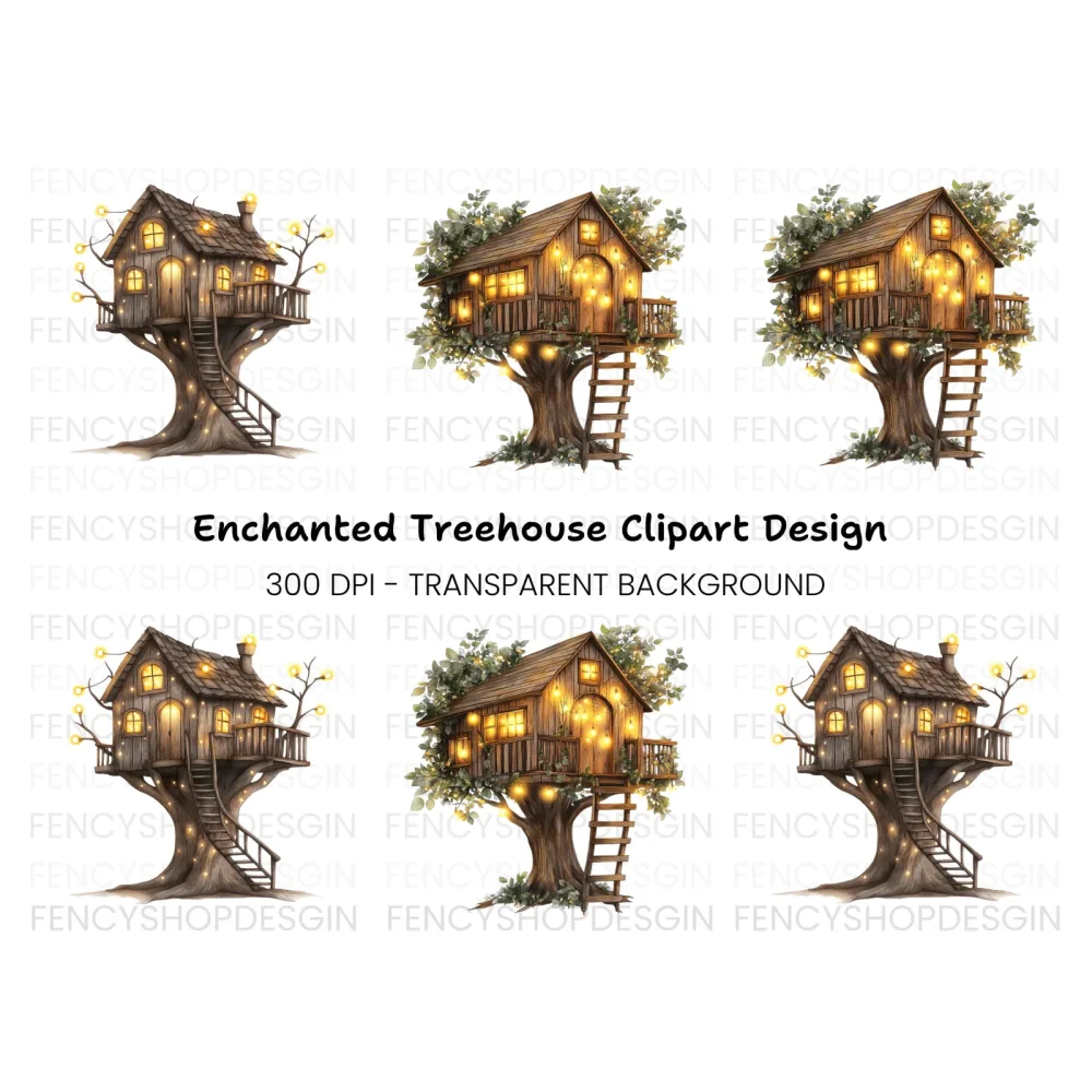 Enchanted Treehouse Clipart Bundle