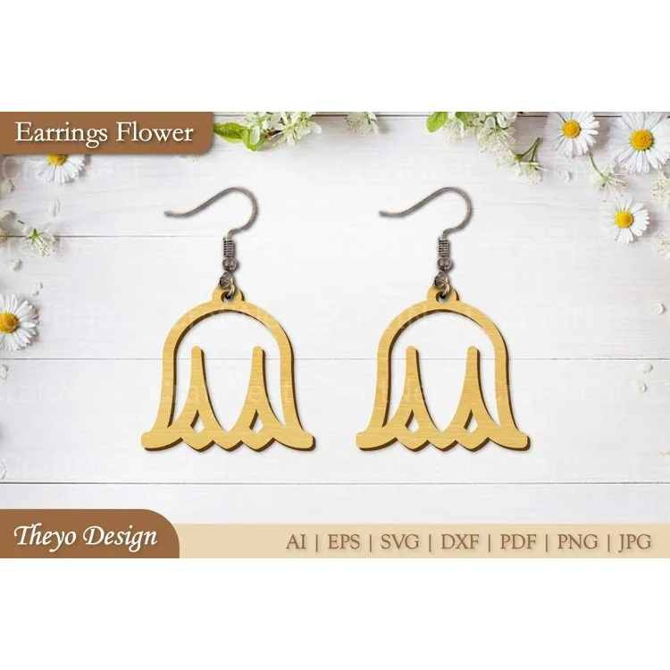 Flower Earrings SVG Bundle