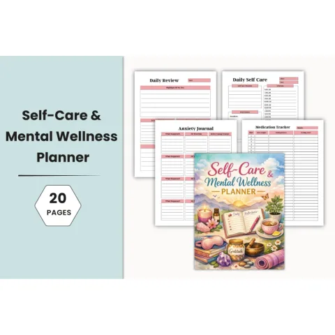 Self Care Mental Wellness Planner