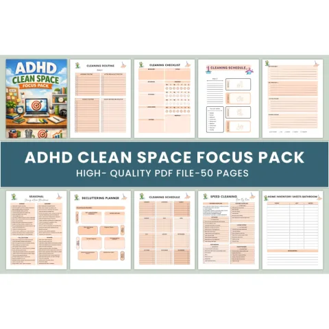 ADHD Clean Space Focus Planner