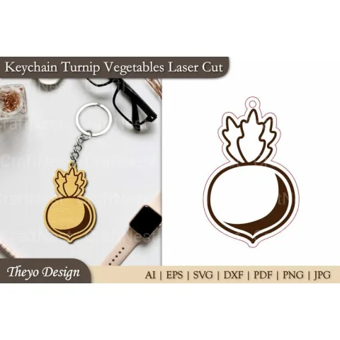 Keychain Vegetables SVG Bundle