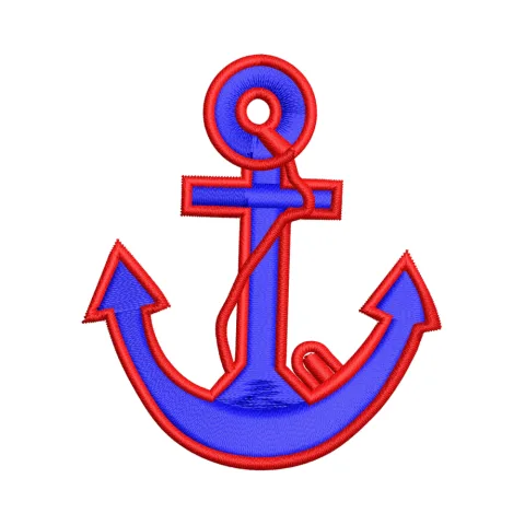 Navy Anchor Embroidery Design