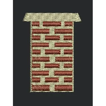 Masonry Stack Icon Embroidery Design