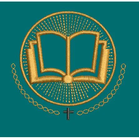 Radiant Holy Book Emblem Embroidery Design