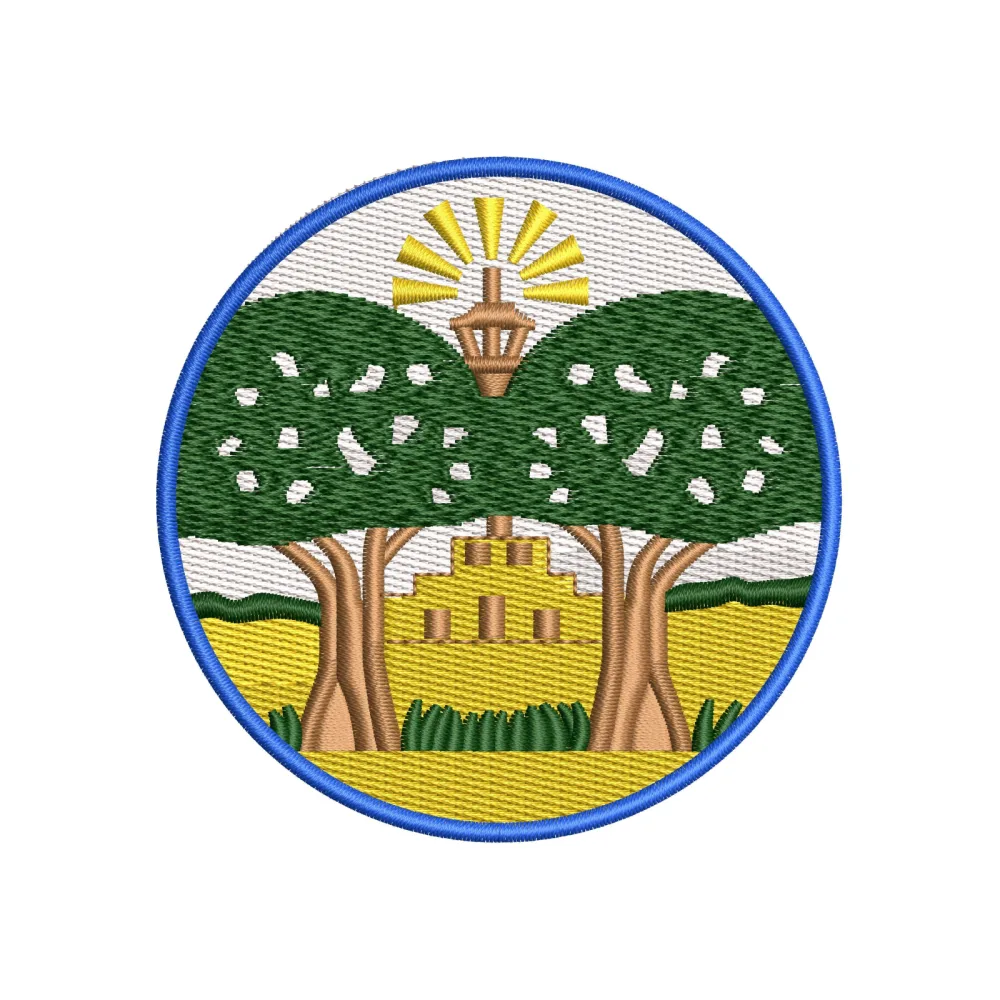 Green Trees Embroidery Design