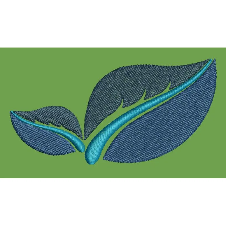 Duo Foliage Element Embroidery Design