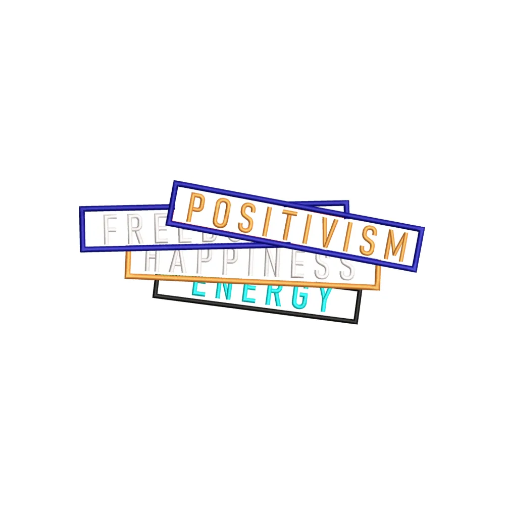Positivism Embroidery Design