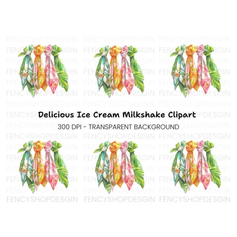 Tropical Scarves Clipart Bundle
