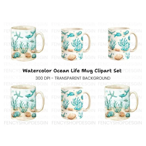 Ocean Life Clipart Bundle