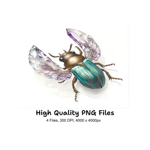 Jeweled Beetles Clipart Bundle