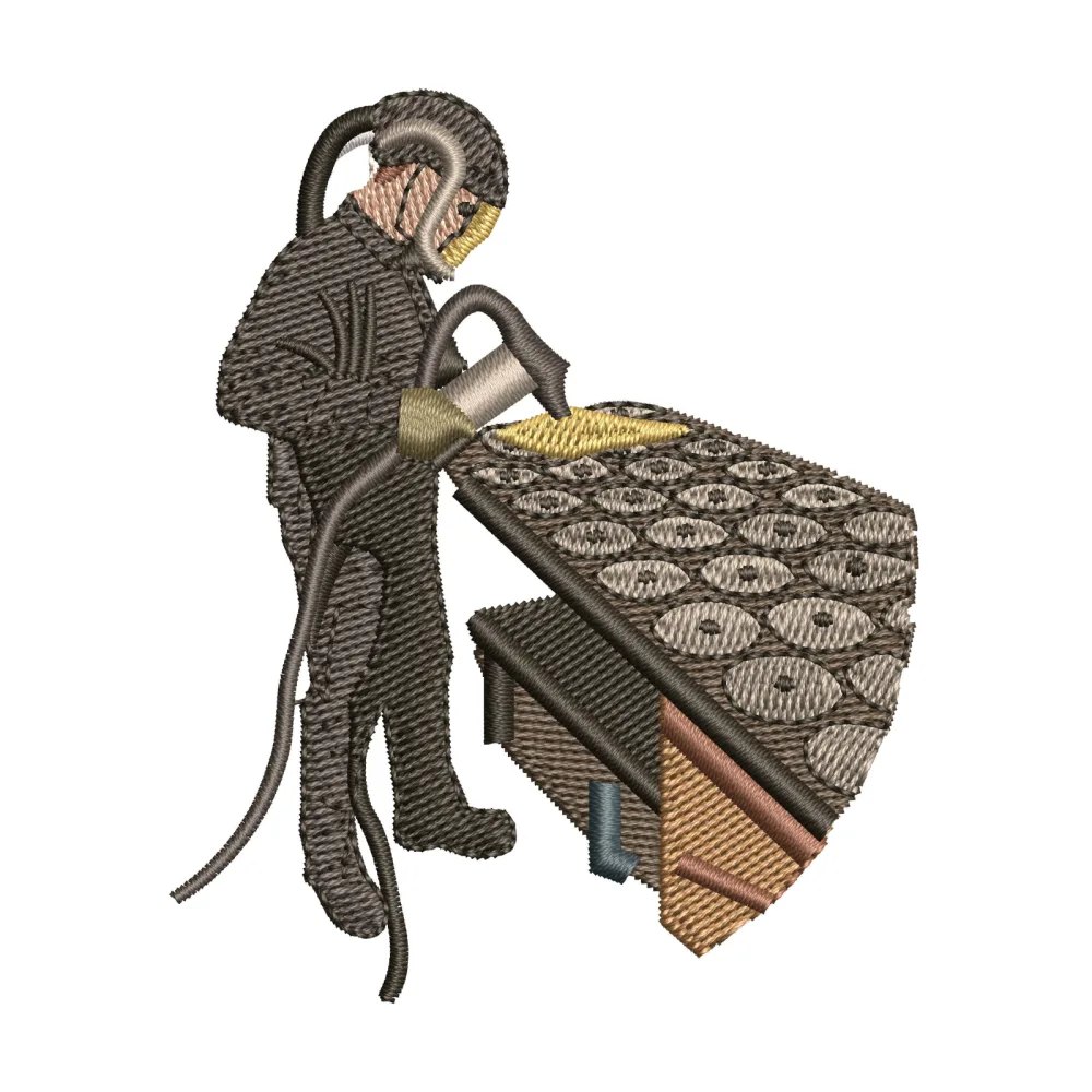Cleaner Man Embroidery Design