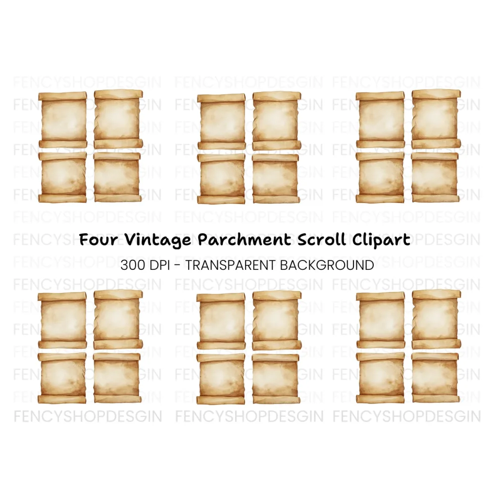 Vintage Scroll Clipart Bundle