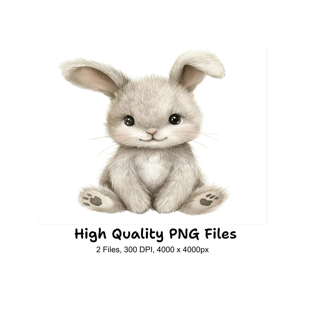Adorable Baby Bunny Clipart Bundle