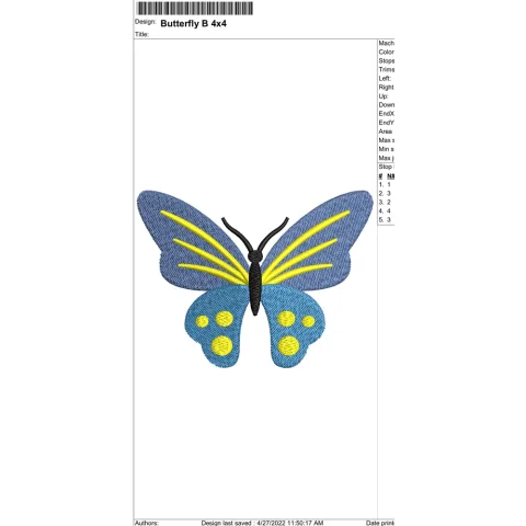 Butterfly Embroidery Design