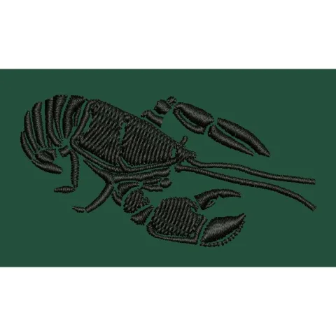 Crawfish Silhouette Embroidery Design