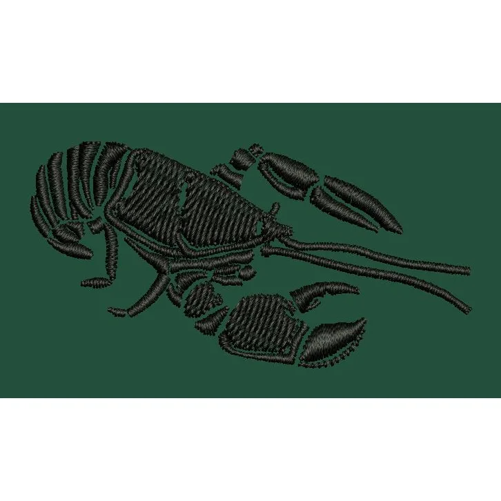 Crawfish Silhouette Embroidery Design