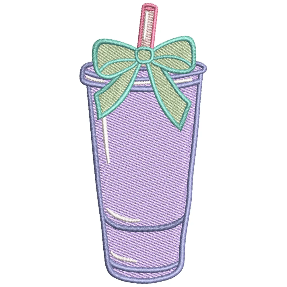 Purple Glass Embroidery Design
