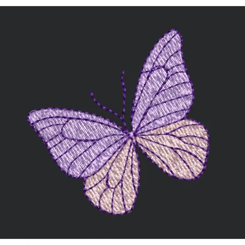 Purple Butterfly Embroidery Design