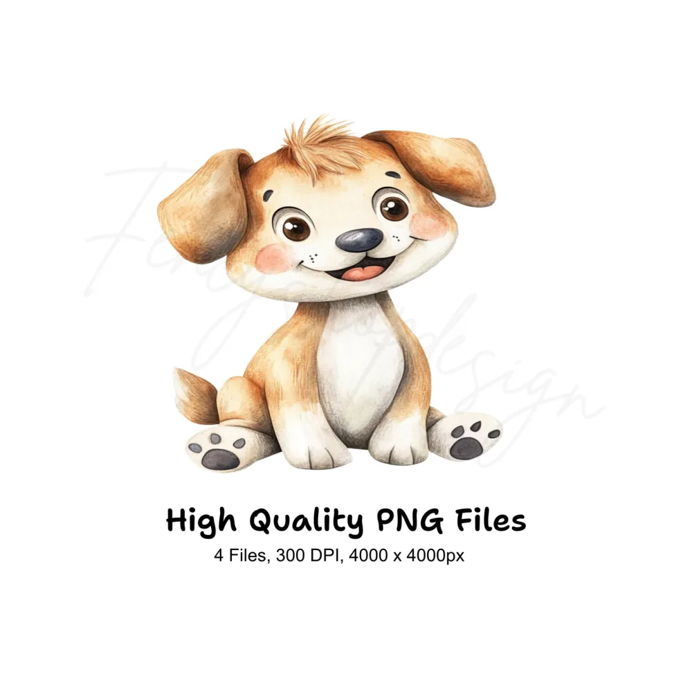Adorable Puppy Clipart Bundle