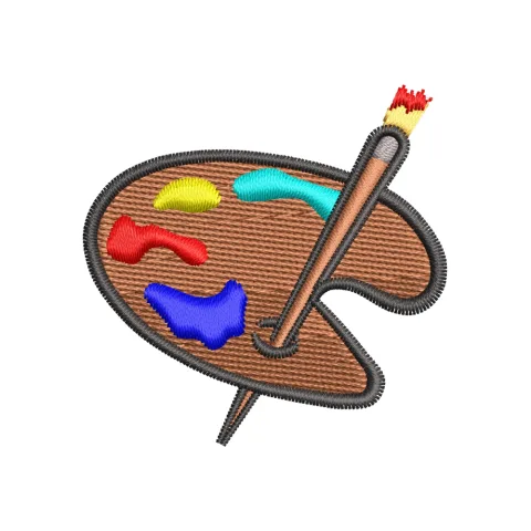 Palette Embroidery Design