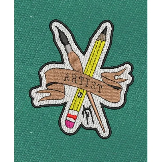 Creative Emblem Drawing Tools Embroidery Design