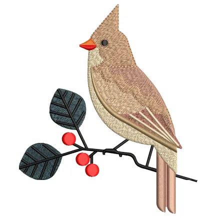 Sparrow Embroidery Design