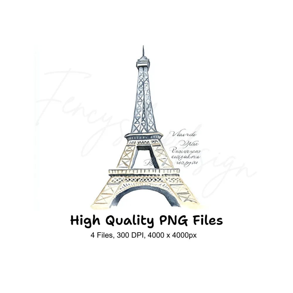 Eiffel Tower Clipart Bundle