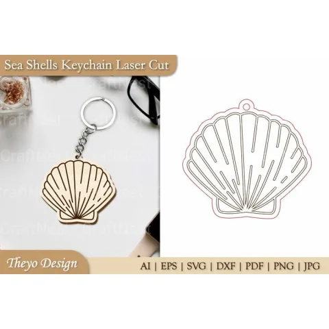 Sea Shells Keychain SVG Bundle