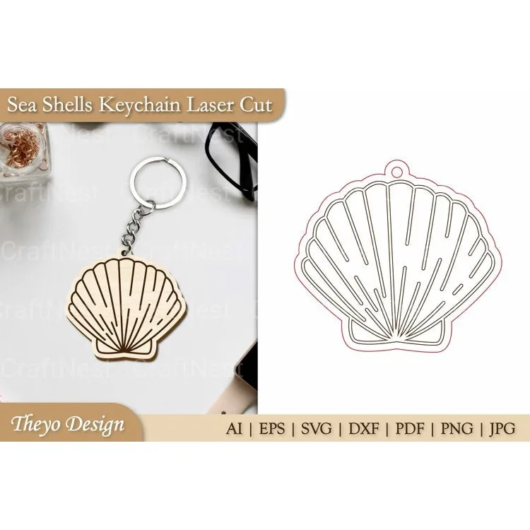 Sea Shells Keychain SVG Bundle